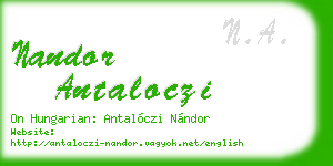 nandor antaloczi business card